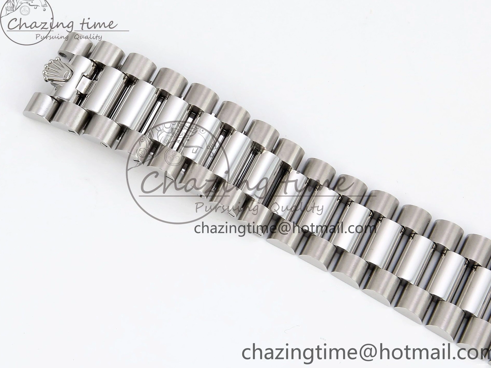 Stick Steel SS 40 Dial (Gain V3 Light JDF Weight) President Green DayDate on VR3255 904L Bracelet 0401